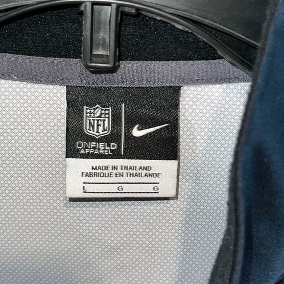 NIKE NFL Mens Jacket Size Large On Field NEW ORLEANS SAINTS 1/4 ZIP Pullover - Picture 7 of 11